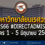 มหาวิทยาลัยนเรศวร เปิดรับผ่าน #TCAS66 รอบ 4 #DIRECTADMISSION : สมัคร 1 - 5 มิถุนายน 2566