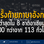 ไทยรั้งท้ายภาษาอังกฤษ! ต่ำสุดใน 8 ชาติอาเซียน 100 กว่าจาก 113 ทั่วโลก : 3Plus NEWS