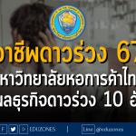 อาชีพดาวร่วง 67 มหาวิทยาลัยหอการค้าไทย : เผยผลธุรกิจดาวร่วง 10 อันดับ